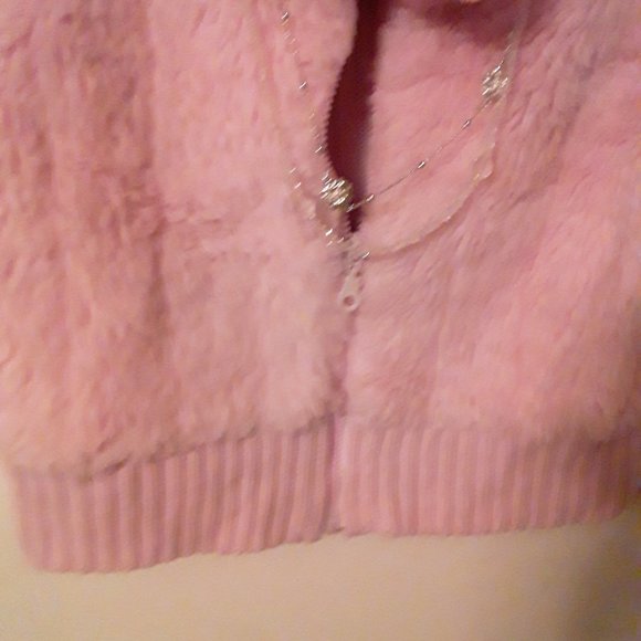 Pink Furry Front Sweater Vest Sz. M - Picture 5 of 8